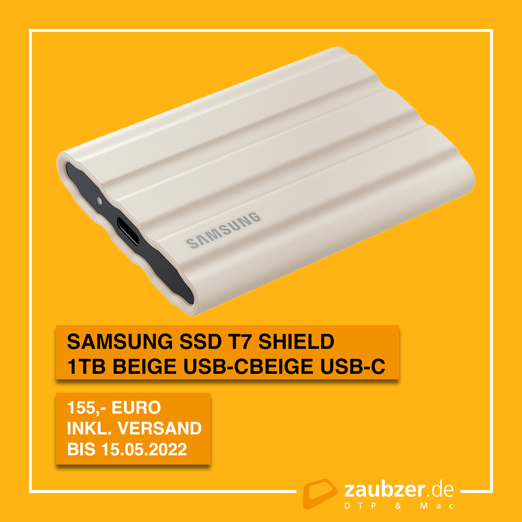 Samsung SSD T7 Shield 1TB Beige USB-C