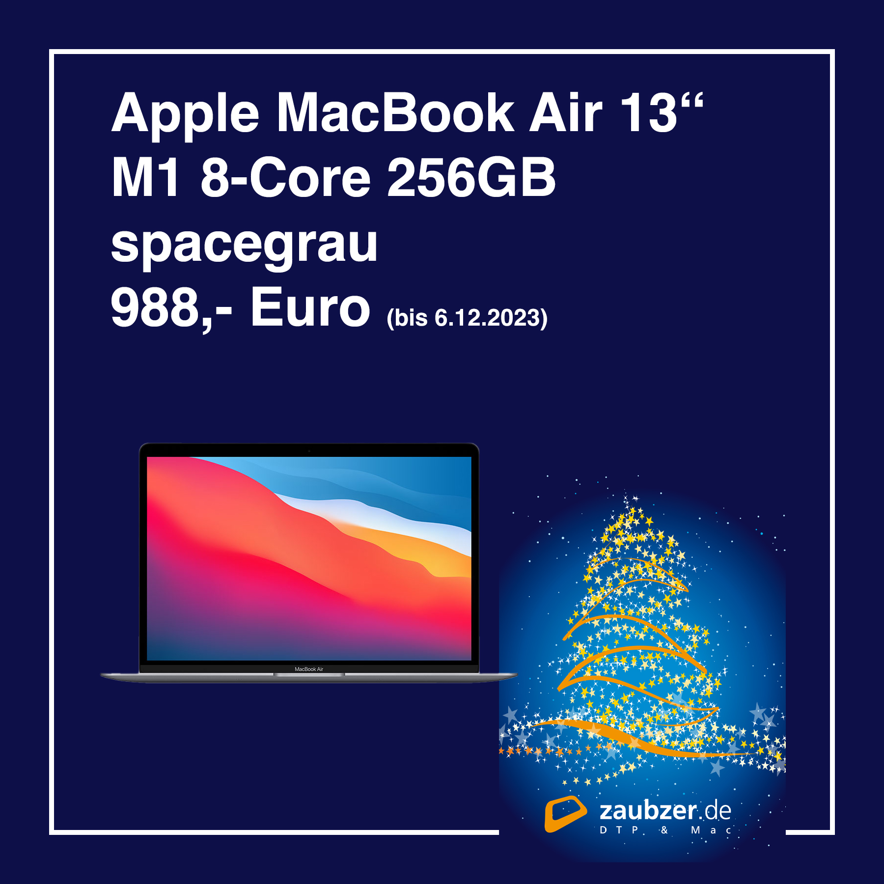 Apple MacBook Air M1 - Weihnachtsaktion - zaubzer.de Mannheim