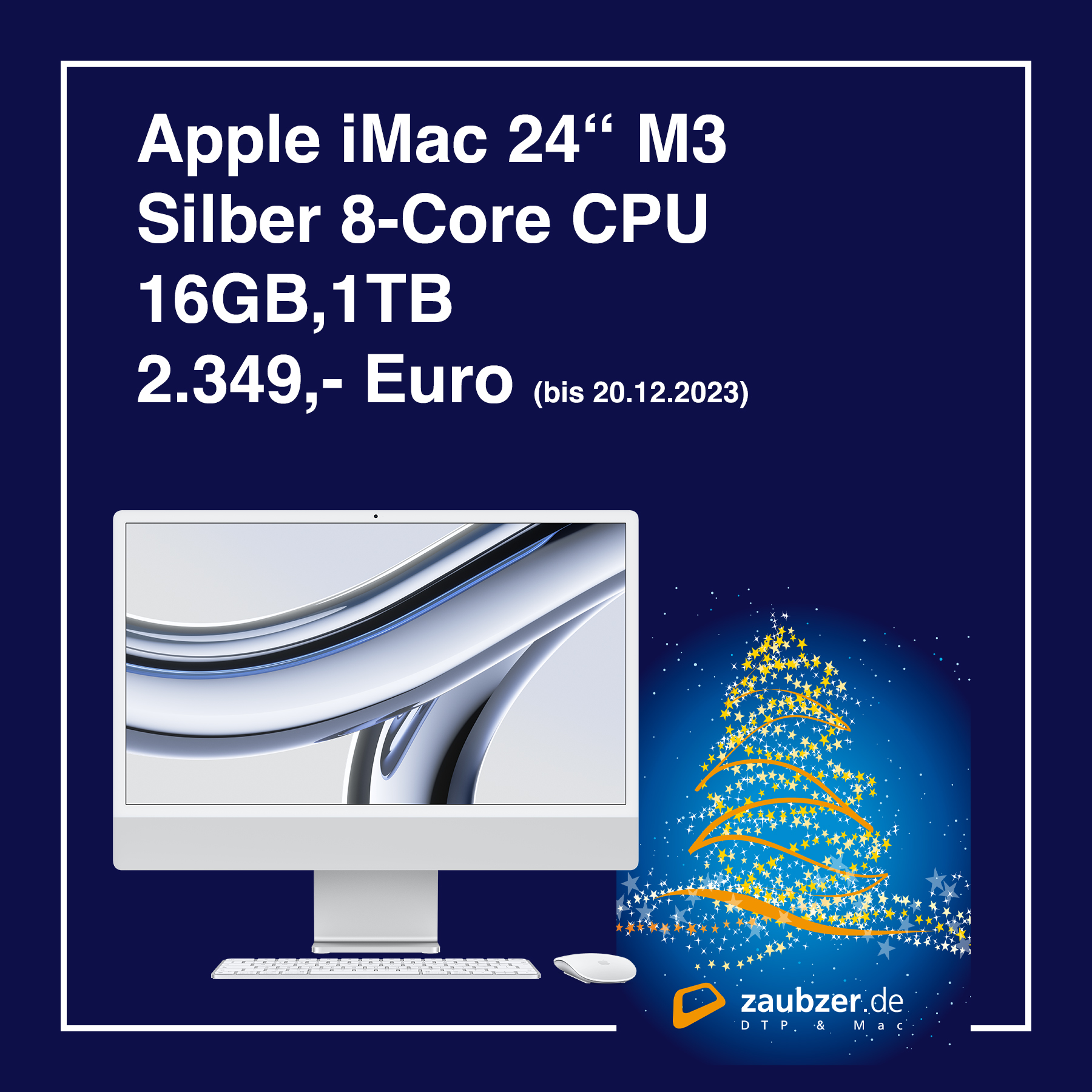 Apple iMac M3 - Weihnachtsaktion - zaubzer.de Mannheim